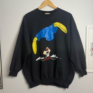 Vintage 90’s Looney Tunes Goofy Sweater Black Graphic Men Sweater
